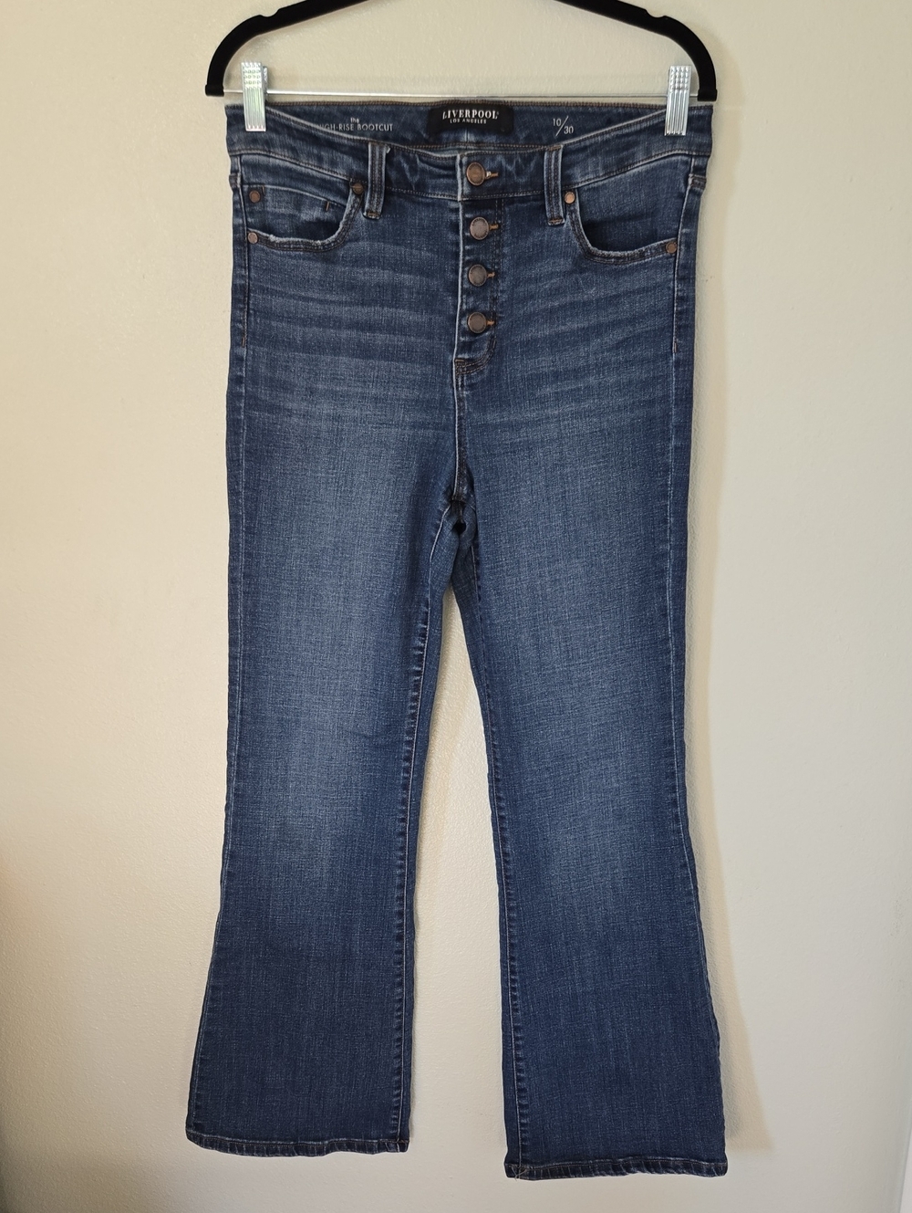 Liverpool | The High Rise Bootcut Medium Wash Button Fly Jeans Size 10/30